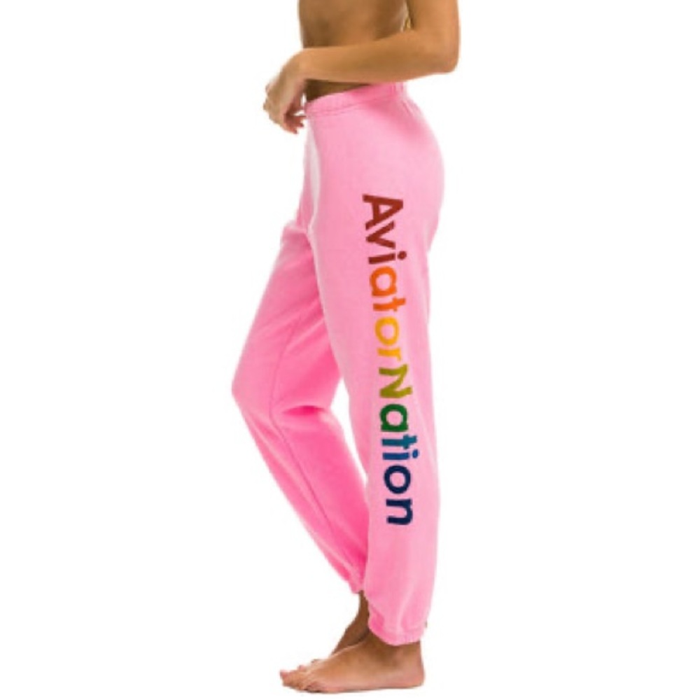 Aviator Nation Neon Pink Sweatpants